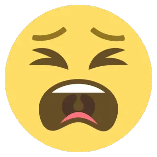 😝 Emoji, Visage, Visage qui hurle, Exaspéré, Hurlement whatsapp sticker