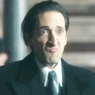 👿 Adrien Brody, Peaky Blinders, Luca Changretta, Schauspieler, Porträt, Gesicht, Ausdruck telegram sticker