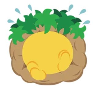 😵 pineapple, tropical, fruit, cartoon telegram sticker