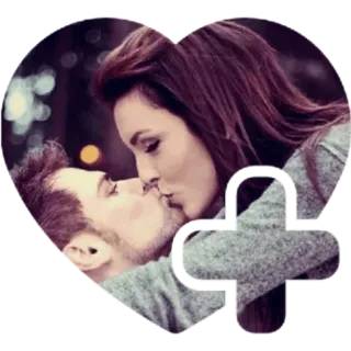 💋 baiser, couple, amour, cœur, romance whatsapp sticker