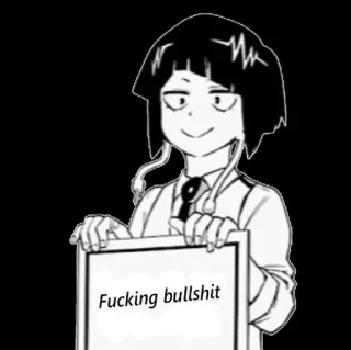 😀 Fucking bullshit anime, swearing, offensive, text, vulgar telegram sticker