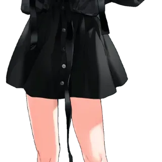 ❤️ anime, skirt, dress, fashion, legs telegram sticker