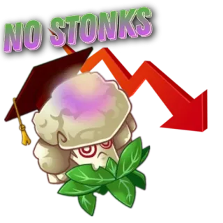 🌟 NO STONKS Stonks, Meme, Aktien, Finanzen, Pfeil runter, Absolvent telegram sticker