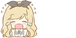 😢 chorando, anime, desenho animado, triste, emocional, chibi, personagem whatsapp sticker