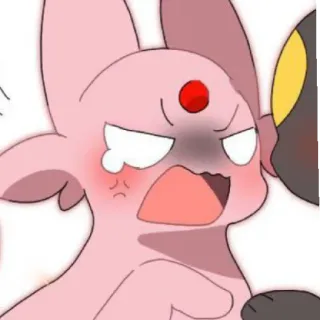 💢 Espeon pokemon, espeon, boos, cartoon, sticker, schattig telegram sticker