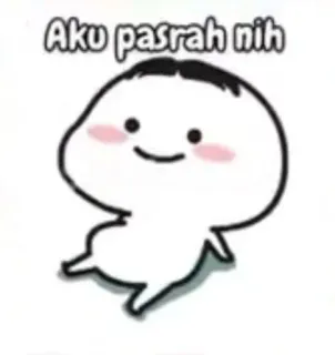😳 Aku pasrah nih น่ารัก, สติกเกอร์, ตัวละคร, สีหน้า, ยอมแพ้ telegram sticker