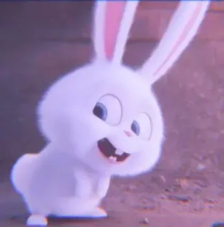 🐰 Snowball The Secret Life of Pets bunny, rabbit, cute, animal, pet, cartoon whatsapp sticker
