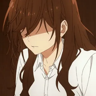 😐 애니메이션, 여자, 긴 머리, 교복, 인물 사진, 애니메이션, 만화 telegram sticker