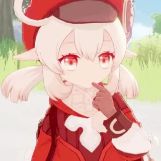💗 Klee Genshin Impact 可莉, 原神, 游戏, 动漫, 精灵, 红色, 可爱, 炸弹 telegram sticker