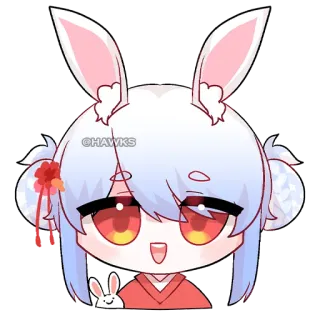 😀 @HAWKS Anime, Cartone animato, Carino, Coniglio, Coniglietto, Kawaii whatsapp sticker