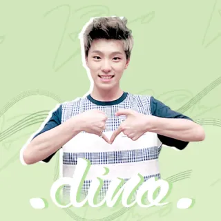 ❤ Dino dino kpop, seventeen, dino, idol, singer, k-pop, music telegram sticker
