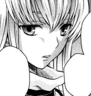 😒 Anime, Manga, Ragazza, Ritratto, Femmina, Espressione telegram sticker