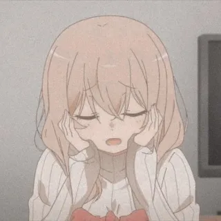 💘 Anime, Menina, Triste, Fofo, Desenho animado, Animado telegram sticker