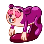 😍 Desenho animado, Olhos de coração, Amor, Animal, Fofo telegram sticker