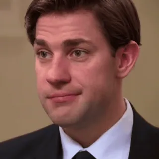 🥹 Jim Halpert The Office Jim Halpert, The Office, John Krasinski, meme, tv show, comedy telegram sticker