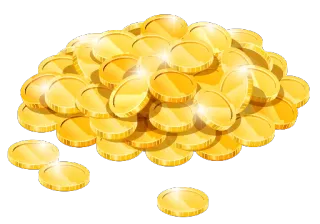 💵 koin, emas, tumpukan, uang, kekayaan, keuangan telegram sticker