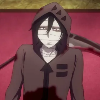 🖤 Zack Angels of Death Anime, Manga, Darah, Sabit, Horor telegram sticker