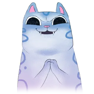 😈 gato, lindo, dibujos animados, anime telegram sticker