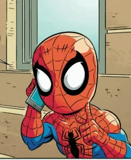 🕸 Spider-Man super-herói, Marvel, quadrinho, aranha, telefone, desenho animado telegram sticker