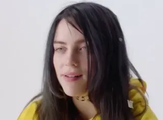 🌊 Billie Eilish นักดนตรี, นักร้อง, ป๊อป, คนดัง, ผู้หญิง, ภาพเหมือน telegram sticker