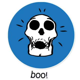 👻 boo! boo, halloween, scary, skull, ghost telegram sticker