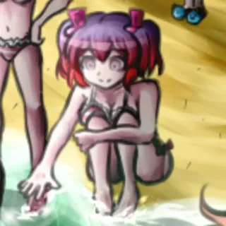 💜 Anime, Plage, Maillot de bain, Fille telegram sticker