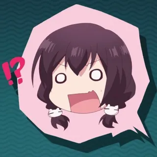 ❓ Anime, Naklejka, Kreskówka, Zaskoczony, Zszokowany, Wykrzyknik, Znak zapytania telegram sticker
