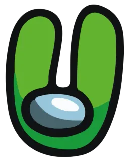 📖 Among Us, jeu, personnage, vert whatsapp sticker