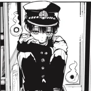 🍚 Hanako-kun Toilet-bound Hanako-kun anime, manga, Hanako-kun, supernatural, school, ghost, character telegram sticker