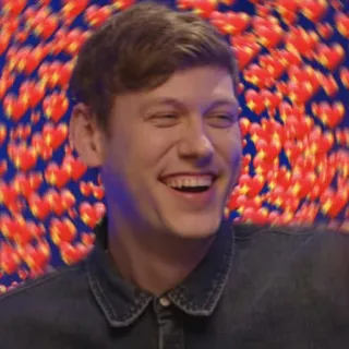 ❤️ lächelnder Mann, Herzen, glücklich, Porträt, Liebe, Ausdruck, Freude telegram sticker