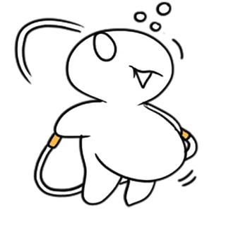 🏃 Cartoon, Niedlich, Monster, Weiß, Figur telegram sticker