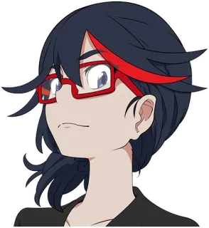 🤓 Ryuko Matoi Kill la Kill Anime, Dziewczyna, Okulary, Kill la Kill, Ryuko Matoi telegram sticker