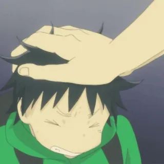 🤗 anime, pat, head pat, affection, friendly, cute telegram sticker