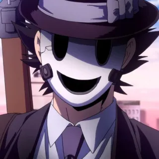 🚬 Sniper Mask High-Rise Invasion anime, sniper mask, high-rise invasion, character, mask, manga telegram sticker