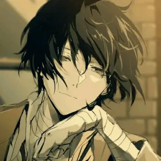 🎐 Osamu Dazai Bungou Stray Dogs anime, manga, dazai, osamu dazai, bungou stray dogs, bandages telegram sticker