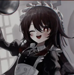 🍎 Anime, Maid, Postać, Słodkie, Ilustracja, Manga telegram sticker
