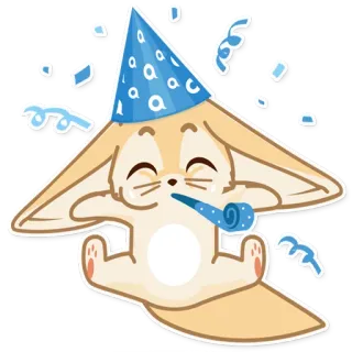 🎉 animale, festa, felice, divertente, carino, festa telegram sticker