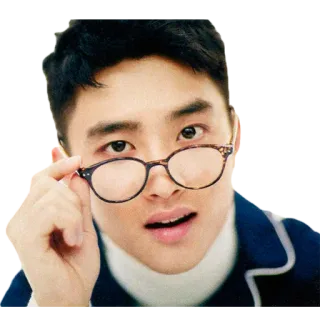 😳 homme, lunettes, portrait, coréen, kpop, chanteur telegram sticker