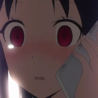 🎭 Kaguya Shinomiya Kaguya-sama: Love Is War anime, kaguya-sama, love is war, kaguya shinomiya, triste, emotivo telegram sticker