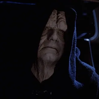 💫 Emperor Palpatine Star Wars Emperor Palpatine, Star Wars, Sith, villain, dark side, hooded figure telegram sticker