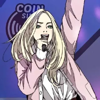 ❤️ COIN singer, concert, microphone, pop music, performance, artist, female, woman whatsapp sticker