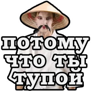 😁 ПОТОМУ ЧТО ТЫ ТУПОЙ ดูถูก, หยาบคาย, ก้าวร้าว, คำหยาบ telegram sticker