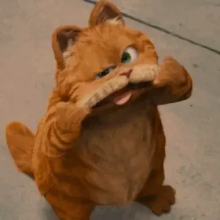 🤣 Garfield cat, cartoon, orange cat, Garfield telegram sticker