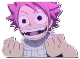 😃 Natsu Dragneel Fairy Tail anime, fairy tail, natsu, natsu dragneel, manga, character telegram sticker