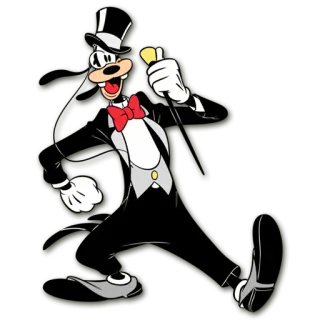 🎩 Goofy Cartone animato, Disney, Pippo, Personaggio, Classico telegram sticker