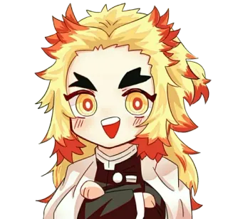 ✨ Rengoku Kyoujurou Demon Slayer Anime, Demon Slayer, Rengoku, Manga, Charakter, Feuer, Illustration whatsapp sticker