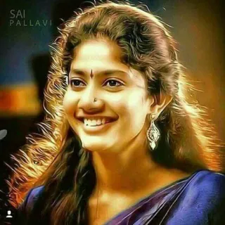 🥰 Sai Pallavi SAI PALLAVI actress, indian, portrait, woman, smiling telegram sticker