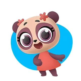 👋 Panda, Cartone animato, Animale, Carino telegram sticker