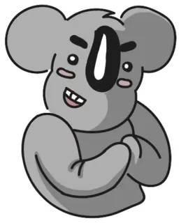 😈 koala, dessin animé, animal, mignon, personnage whatsapp sticker