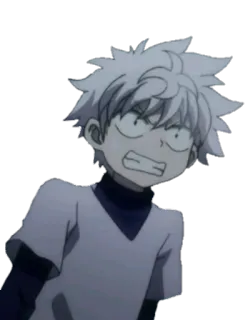 😤 Killua Zoldyck Hunter x Hunter アニメ, キャラクター, キルア, Hunter x Hunter, 怒り telegram sticker